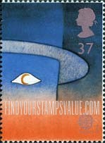 FindYourStampsValue: Great Britain (United Kingdom): Europa, Europe in Space - Crescent Eye