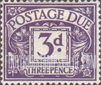 FindYourStampsValue: Great Britain (United Kingdom): Postage Due Stamps - Three Pence