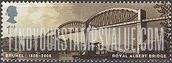 FindYourStampsValue: Great Britain (United Kingdom): Engineering Projects of Brunel - Royal Albert Bridge