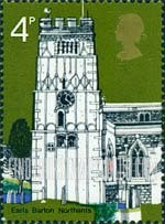FindYourStampsValue: Great Britain (United Kingdom): Old Village Churches - All Saints, Earls Barton