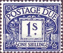 FindYourStampsValue: Great Britain (United Kingdom): Postage Due Stamps - One Shilling