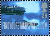 FindYourStampsValue: Great Britain (United Kingdom): Aircraft, Designers - Avro Lancaster, Roy Chadwick