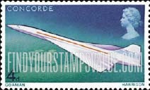 FindYourStampsValue: Great Britain (United Kingdom): First Flight of Concorde - Concorde over Great Britain and France