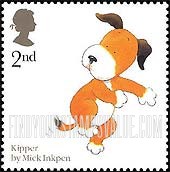 FindYourStampsValue: Great Britain (United Kingdom): Animals from Children's Books - Kipper, from Kipper, by Mick Inkpen