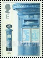 FindYourStampsValue: Great Britain (United Kingdom): Pillar Boxes, 150th Anniversary - Airmail Box, 1934