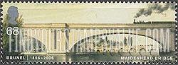 FindYourStampsValue: Great Britain (United Kingdom): Engineering Projects of Brunel - Maidenhead Bridge