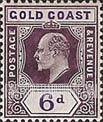 FindYourStampsValue: Gold Coast: King Edward VII - Six Pence