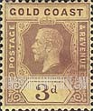 FindYourStampsValue: Gold Coast: King George V - Three Pence, Die I