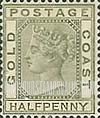 FindYourStampsValue: Gold Coast: Queen Victoria - Half Penny