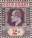 FindYourStampsValue: Gold Coast: King Edward VII - Two Pence