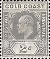 FindYourStampsValue: Gold Coast: King Edward VII - Two Pence