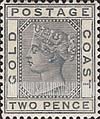 FindYourStampsValue: Gold Coast: Queen Victoria - Two Pence