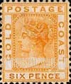 FindYourStampsValue: Gold Coast: Queen Victoria - Six Pence