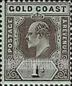 FindYourStampsValue: Gold Coast: King Edward VII - One Shilling