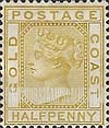 FindYourStampsValue: Gold Coast: Queen Victoria - Half Penny