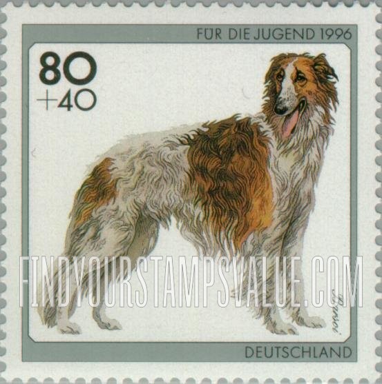 FindYourStampsValue: SEMI-POSTAL - Dog Type of 1995: Borzoi