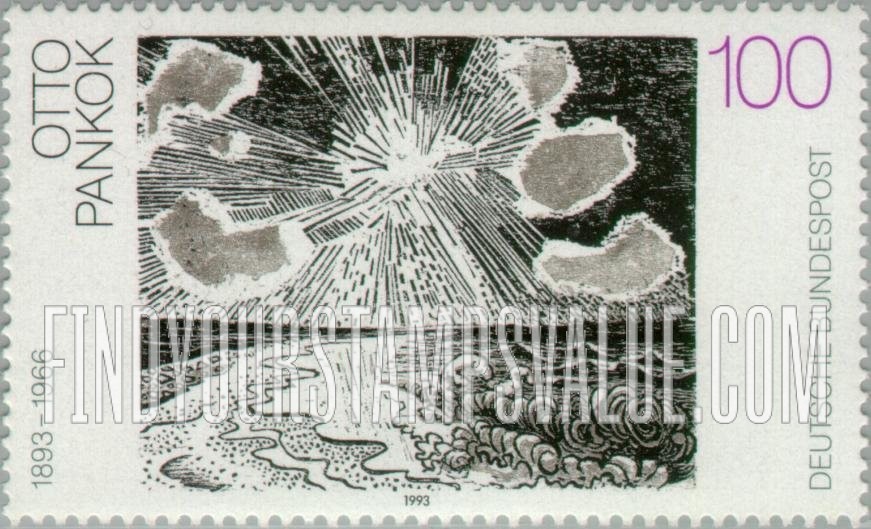 FindYourStampsValue: 20th Century German Paintings: Sea and Sun, by Otto Pankok (1893-1966)