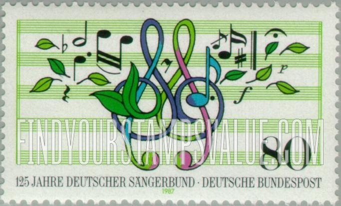 FindYourStampsValue: German Choral Society, 125th Anniversary
