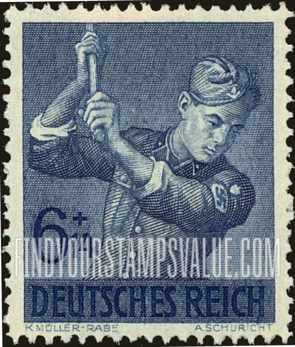 FindYourStampsValue: SEMI-POSTAL - Corpsman chopping