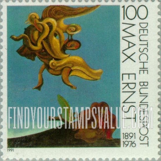 FindYourStampsValue: Bird Monument by Max Ernst