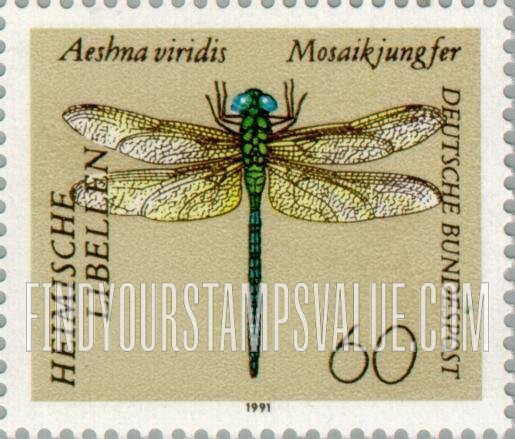 FindYourStampsValue: Dragonflies: Aeshna viridis