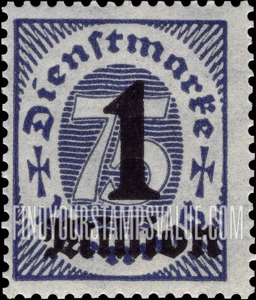 FindYourStampsValue: OFFICIAL - Numeral Value: Official Stamps of 1920-23 Surcharged with New Values