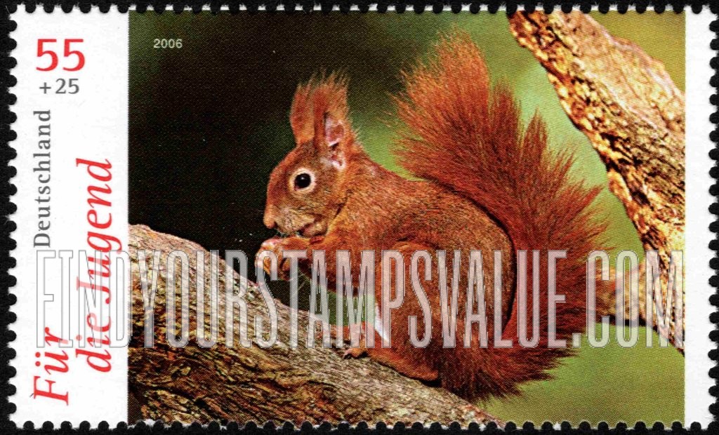 FindYourStampsValue: SEMI-POSTAL - Mammals: Squirrel