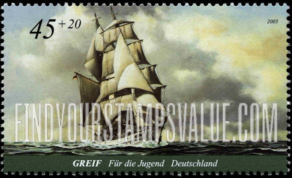 FindYourStampsValue: SEMI-POSTAL - Sailing Ships: Greif
