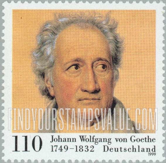 FindYourStampsValue: Johann Wolfgang von Goethe (1749-1832), Poet