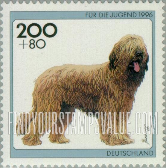 FindYourStampsValue: SEMI-POSTAL - Dog Type of 1995: Briard