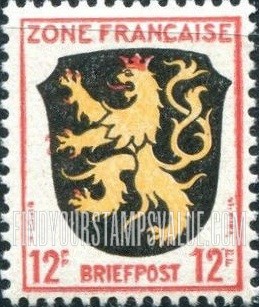 FindYourStampsValue: ISSUED UNDER FRENCH OCCUPATION - Coats of Arms: Palatinate District