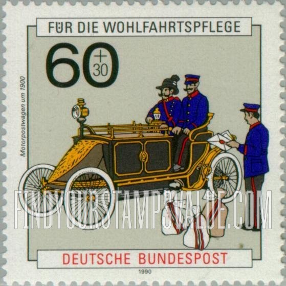 FindYourStampsValue: SEMI-POSTAL - Post and Telecommunications: Postal vehicle, 1900