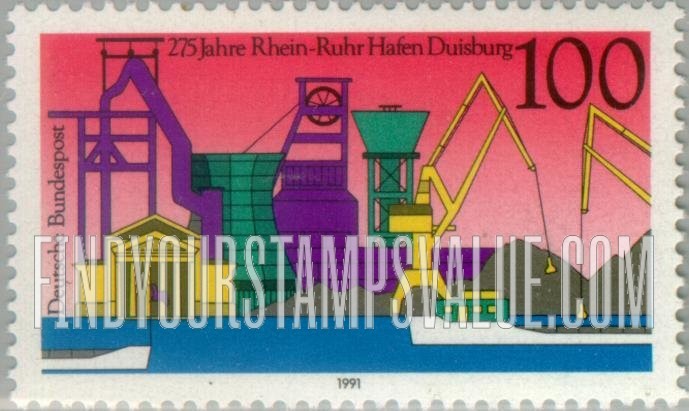 FindYourStampsValue: Rhine-Ruhr Harbor, Duisburg, 275th Anniversary