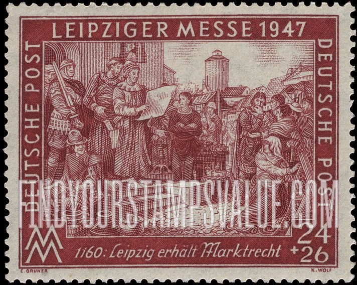 FindYourStampsValue: SEMI-POSTAL - Leipzig Proclaimed Market Place, 1160