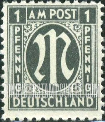 FindYourStampsValue: A. M. G. ISSUE - "M" in Circle