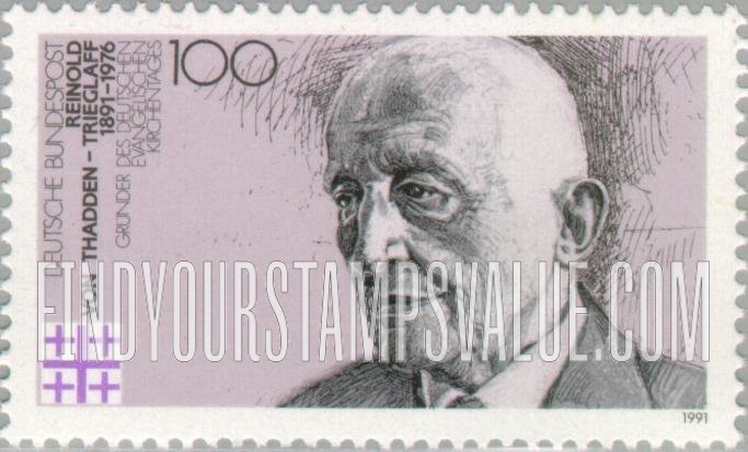 FindYourStampsValue: Reinold von Thadden-Trieglaff (1891-1976), Founder of German Protestant Convention