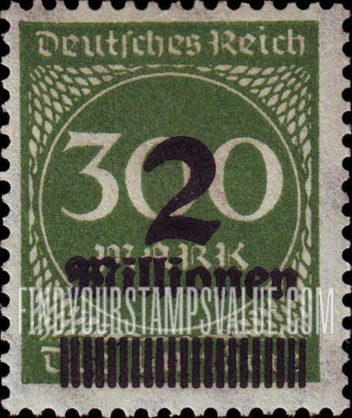 FindYourStampsValue: Numeral Value: Stamps and Types of 1922-23 Surcharged in Black