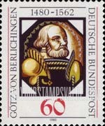 FindYourStampsValue: 500th Birth Anniversary of Götz von Berlichingen, Knight