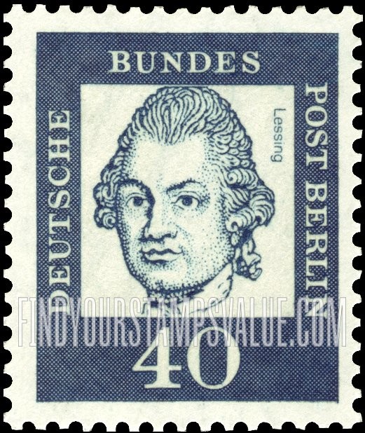 FindYourStampsValue: BERLIN - Portraits: Gotthold Ephraim Lessing