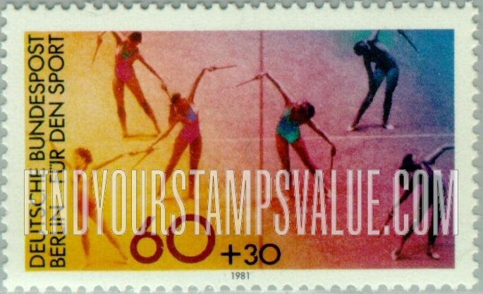 FindYourStampsValue: OCCUPATION SEMI-POSTAL - Sports Type of 1981: Women’s gymnastics