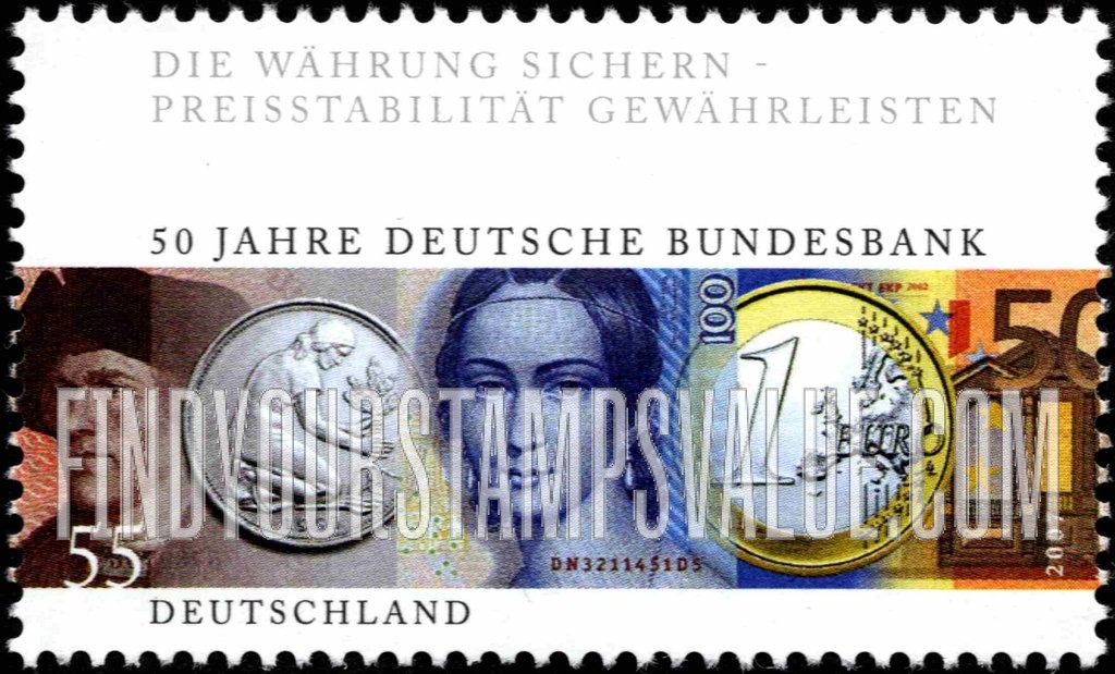 FindYourStampsValue: German Federal Bank 50th Anniversary