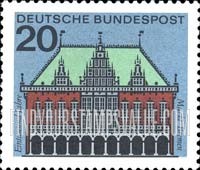 FindYourStampsValue: State Capitals - City Hall, Bremen