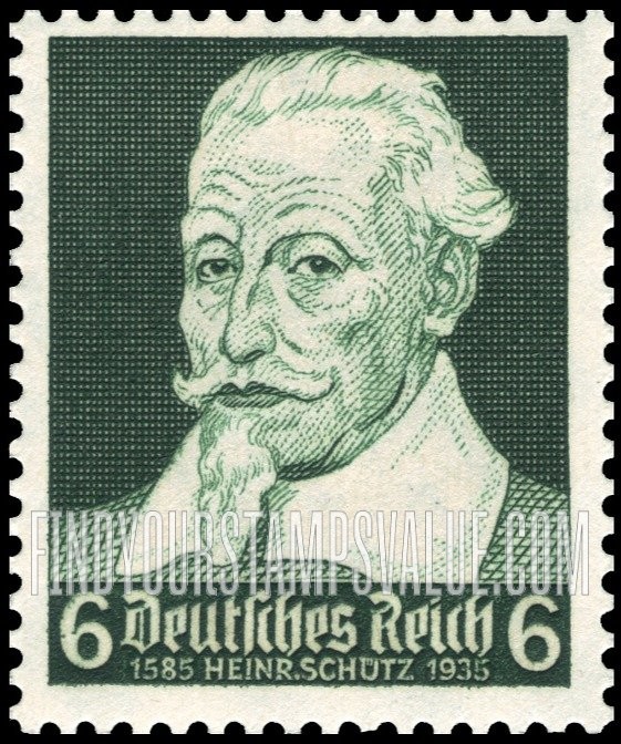 FindYourStampsValue: 350th Birth Anniversary of Heinrich Schütz