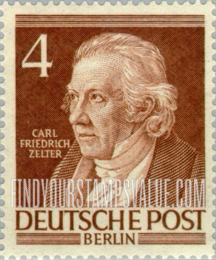 FindYourStampsValue: BERLIN - Portraits: Carl Friedrich Zelter