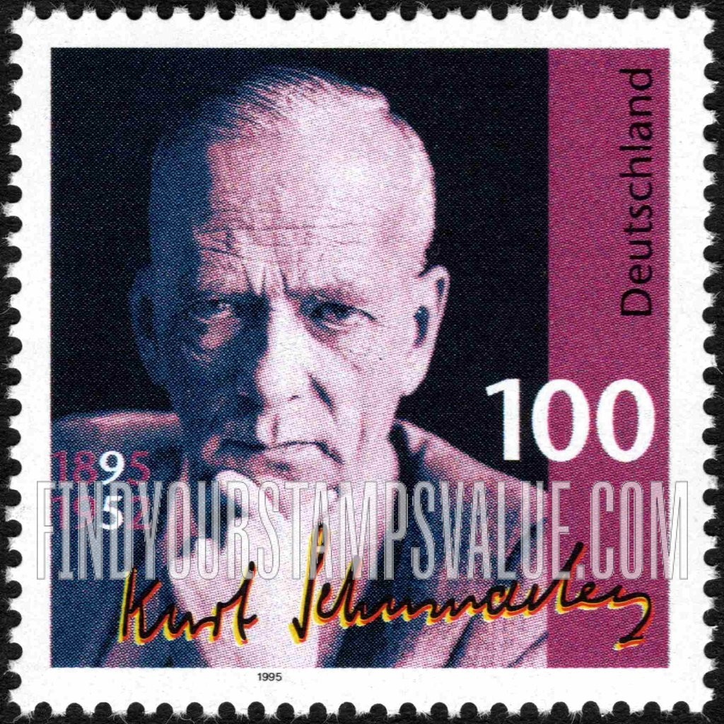 FindYourStampsValue: Kurt Schumacher (1895-1952), Politician