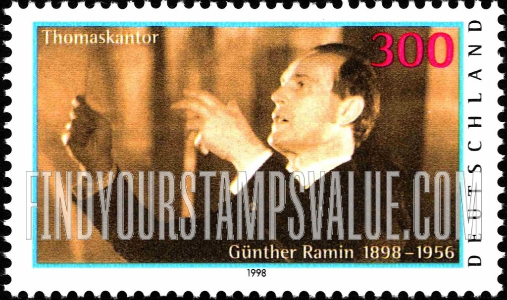 FindYourStampsValue: Günther Ramin (1898-1956), Organist, Choir Leader