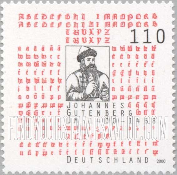 FindYourStampsValue: Johannes Gutenberg (c. 1400-1468)
