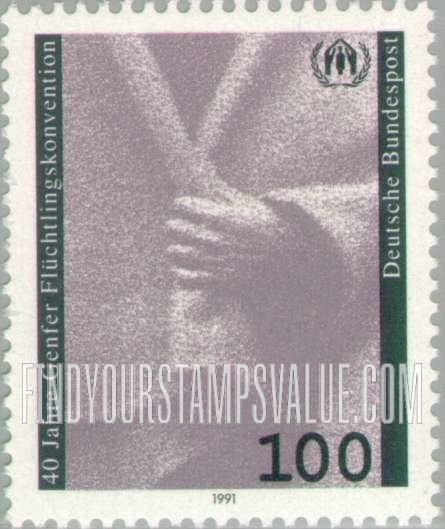 FindYourStampsValue: Geneva Convention on Refugees, 40th Anniversary