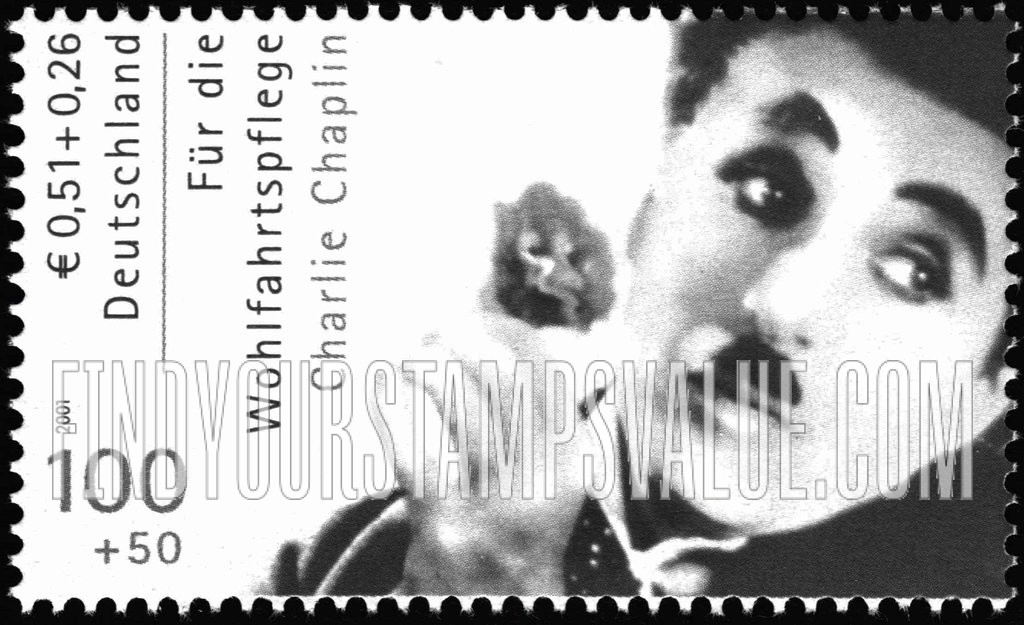 FindYourStampsValue: SEMI-POSTAL - Film Stars: Charlie Chaplin