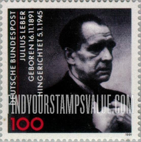 FindYourStampsValue: Julius Leber (1891-1945), Politician